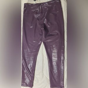 Never worn Zyia Metallc light n tight purple size 12 inseam 24